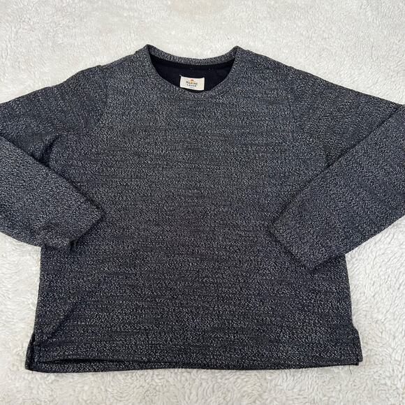Marine Layer Chill Textured Sweatshirt Anthracite Gray Womens Sz XS - Picture 2 of 7